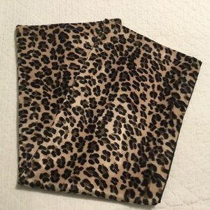 NWOT CEJON Accessories leopard Faux Fur satin scarf neck warmer